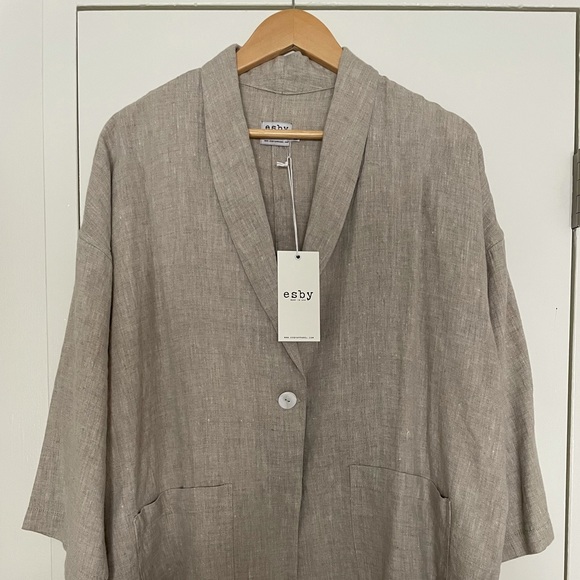 Esby Simone Linen Jacket - Tanstone - Picture 4 of 10